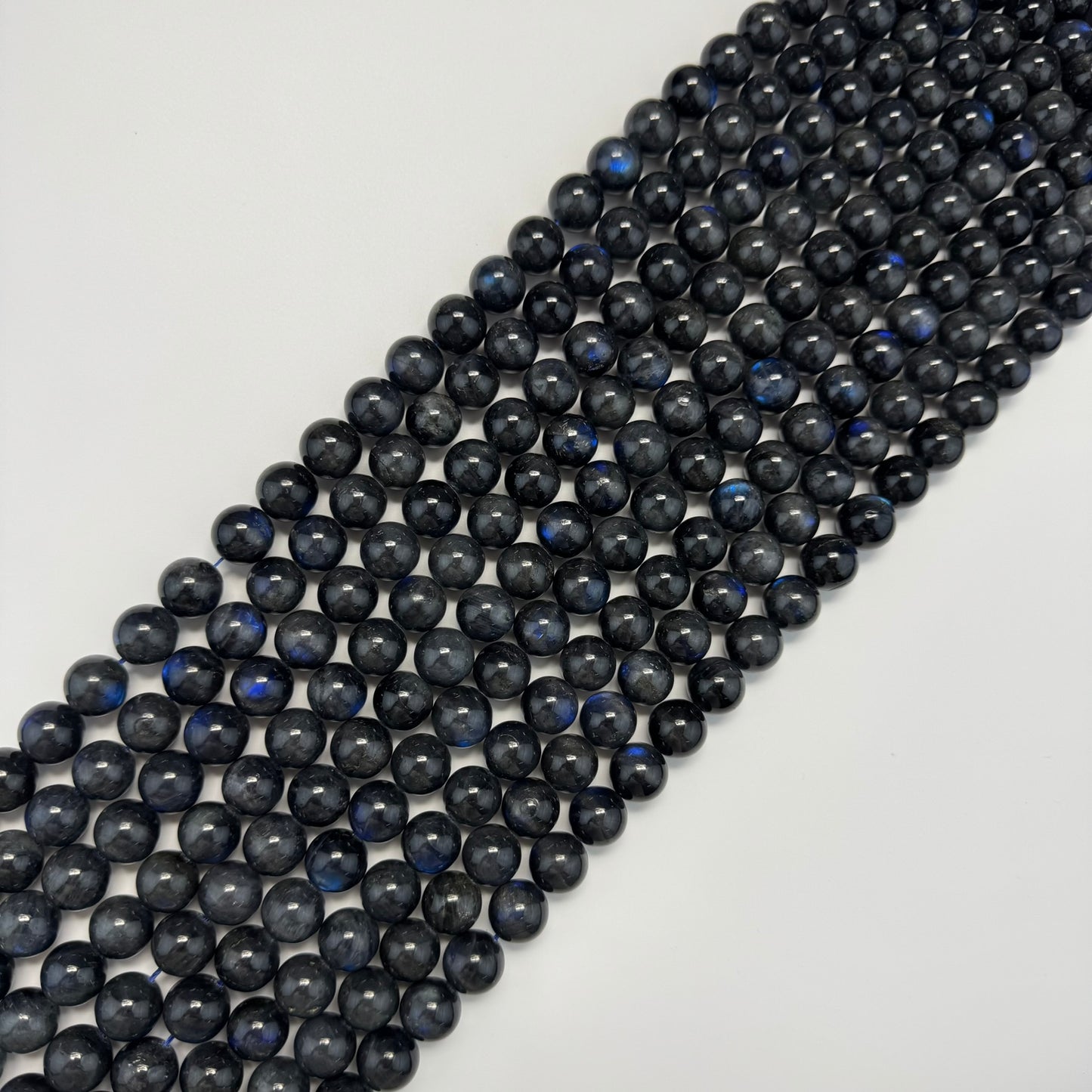 Labradorite Rare Black Polished Round Gemstone Beads (AAAA Quality)