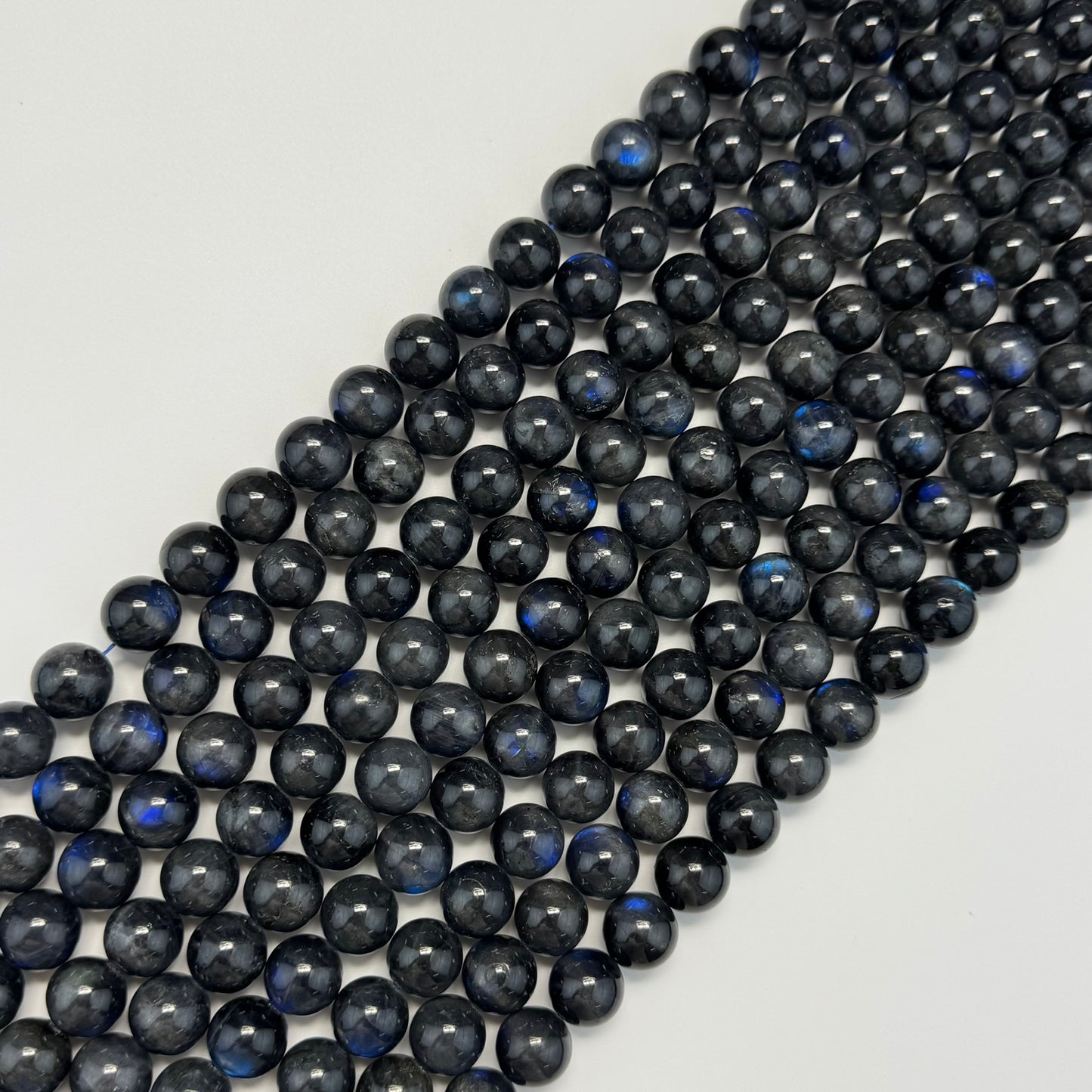 Labradorite Rare Black Polished Round Gemstone Beads (AAAA Quality)