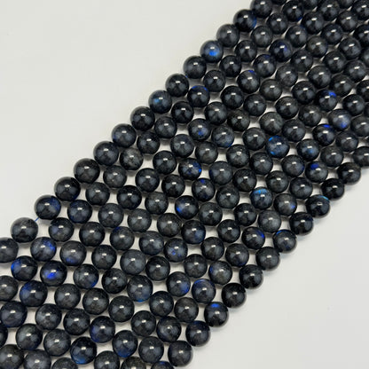 Labradorite Rare Black Polished Round Gemstone Beads (AAAA Quality)