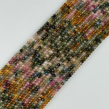 Assorted Multicolor Tourmaline Rondelle – Faceted Beads (A Quality)
