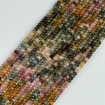 Assorted Multicolor Tourmaline Rondelle – Faceted Beads (A Quality)