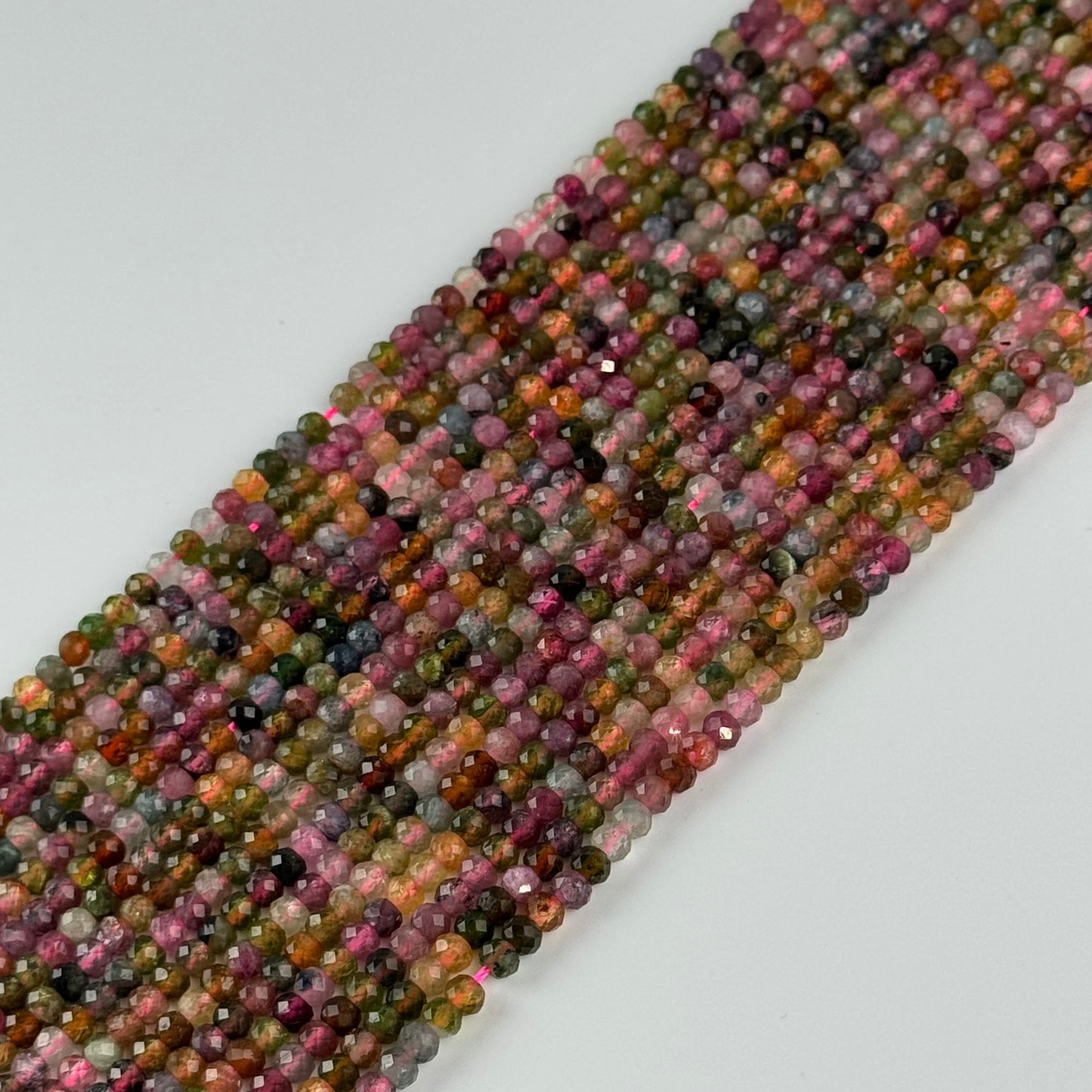 Assorted Multicolor Tourmaline Rondelle – Faceted Beads (A Quality)