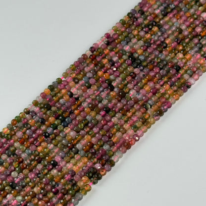 Assorted Multicolor Tourmaline Rondelle – Faceted Beads (A Quality)
