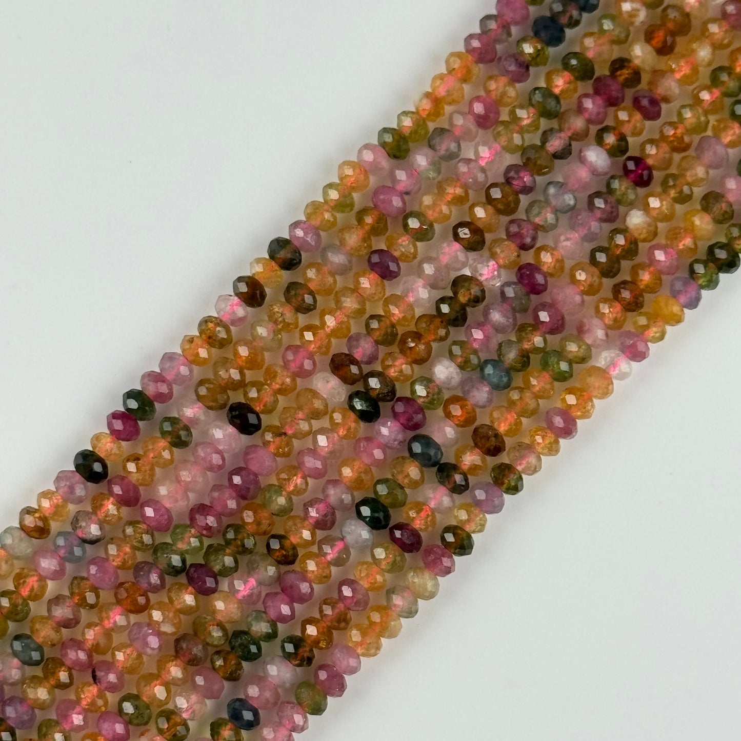 Assorted Multicolor Tourmaline Rondelle – Faceted Beads (A Quality)