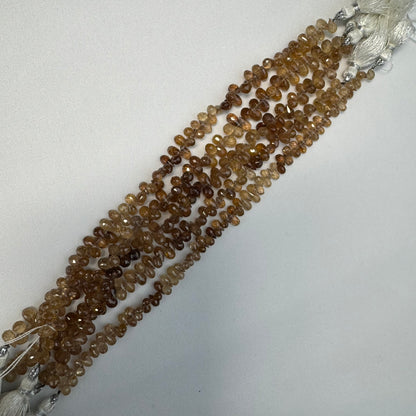 Topaz Faceted Briolette Gemstone Beads (A Quality)