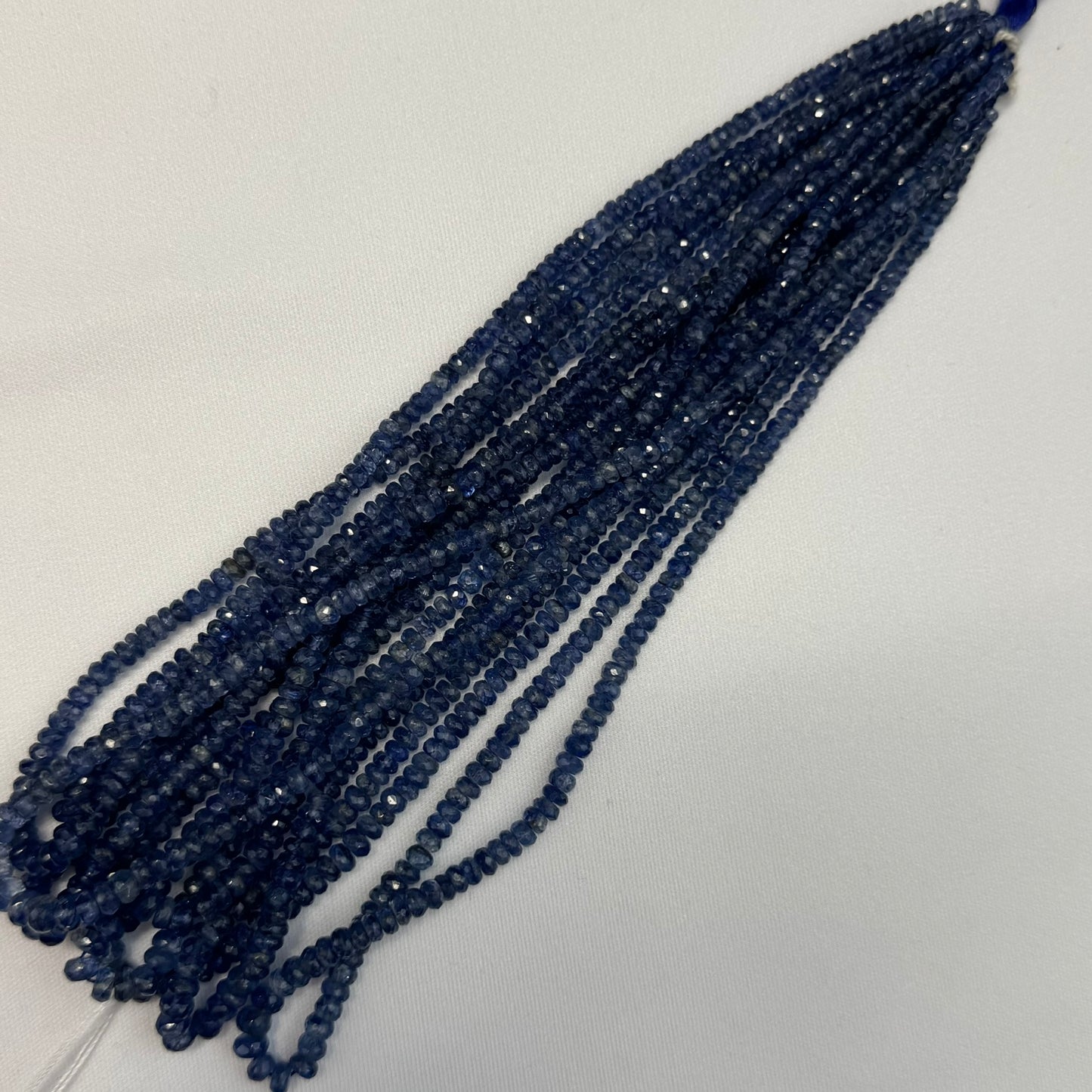 Kyanite Faceted Rondelle Gemstone Beads (AAA Quality)