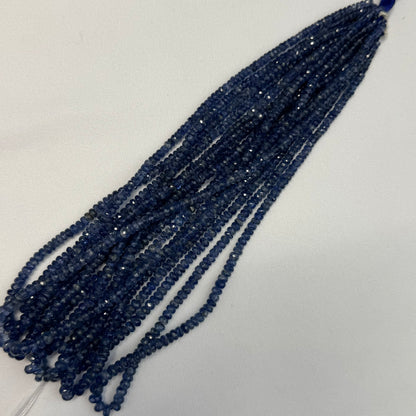 Kyanite Faceted Rondelle Gemstone Beads (AAA Quality)