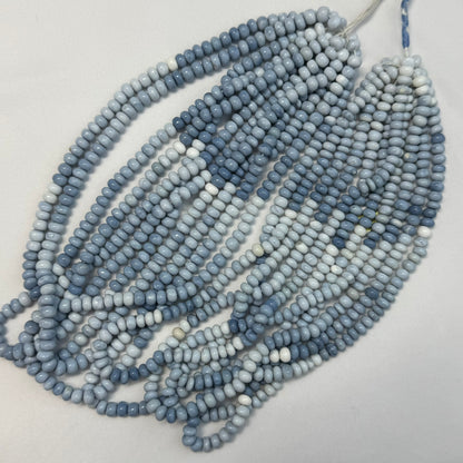 Blue Opal Polished Rondelle Gemstone Beads