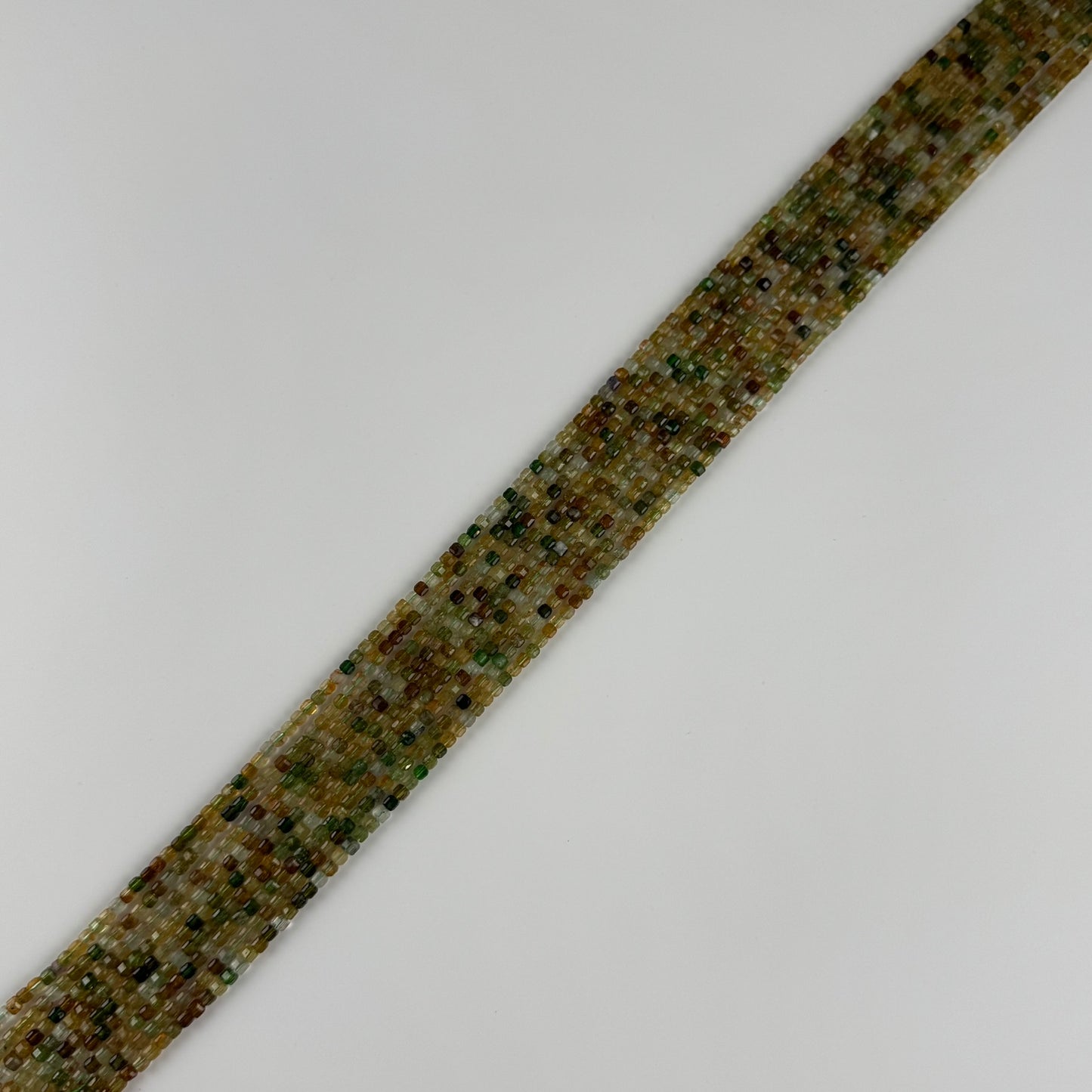 Tourmaline Green-Yellow Square Shape Gemstone Beads