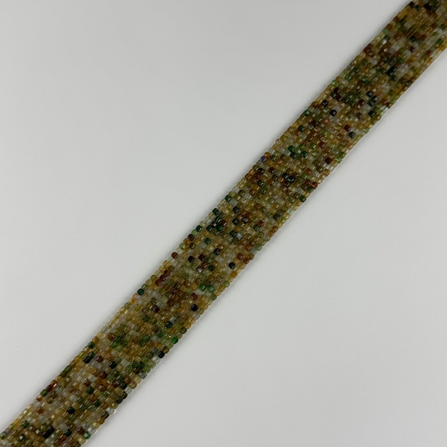 Tourmaline Green-Yellow Square Shape Gemstone Beads