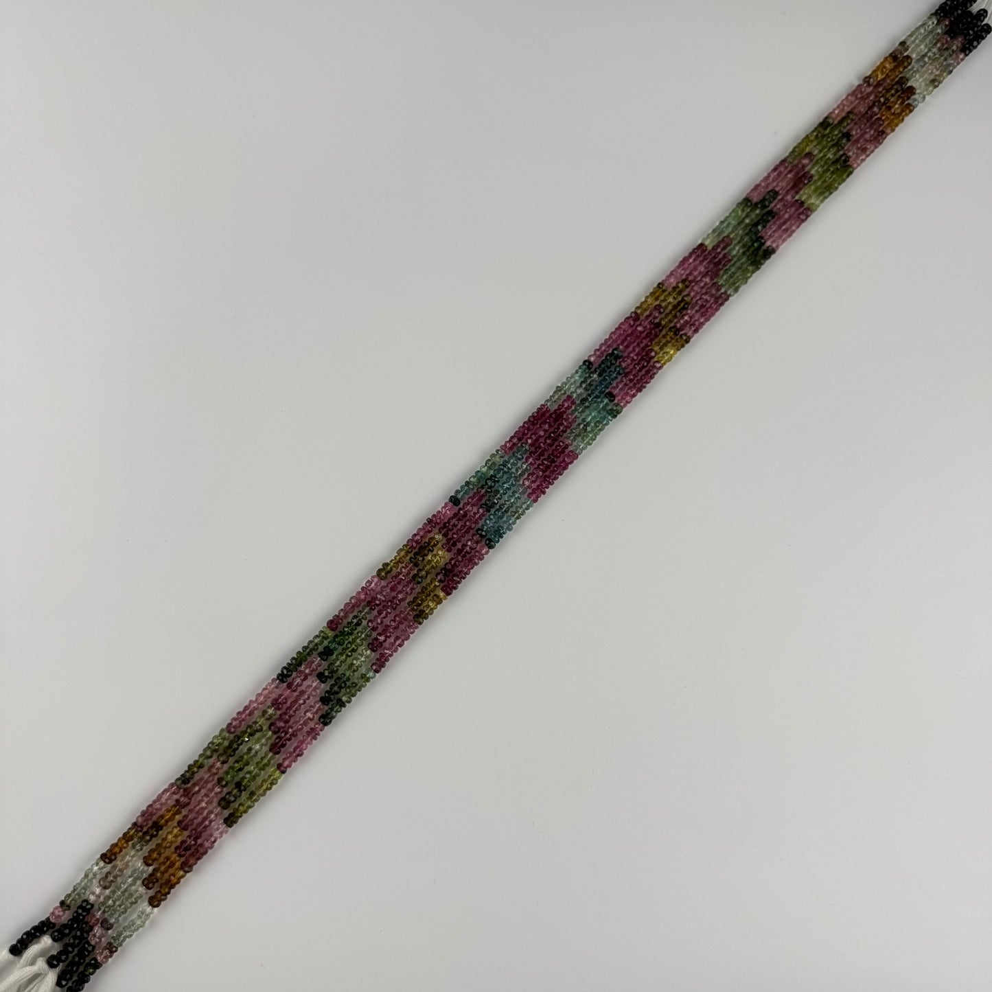 High Quality Faceted Tourmaline Rondelle Gemstone Beads (AAA Quality)