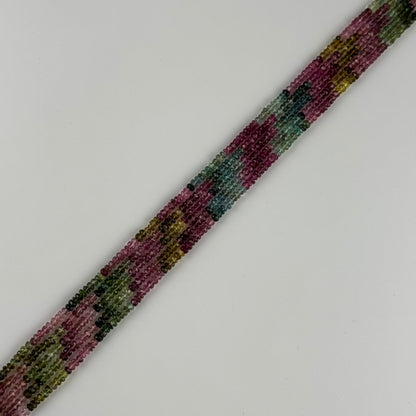 High Quality Faceted Tourmaline Rondelle Gemstone Beads (AAA Quality)