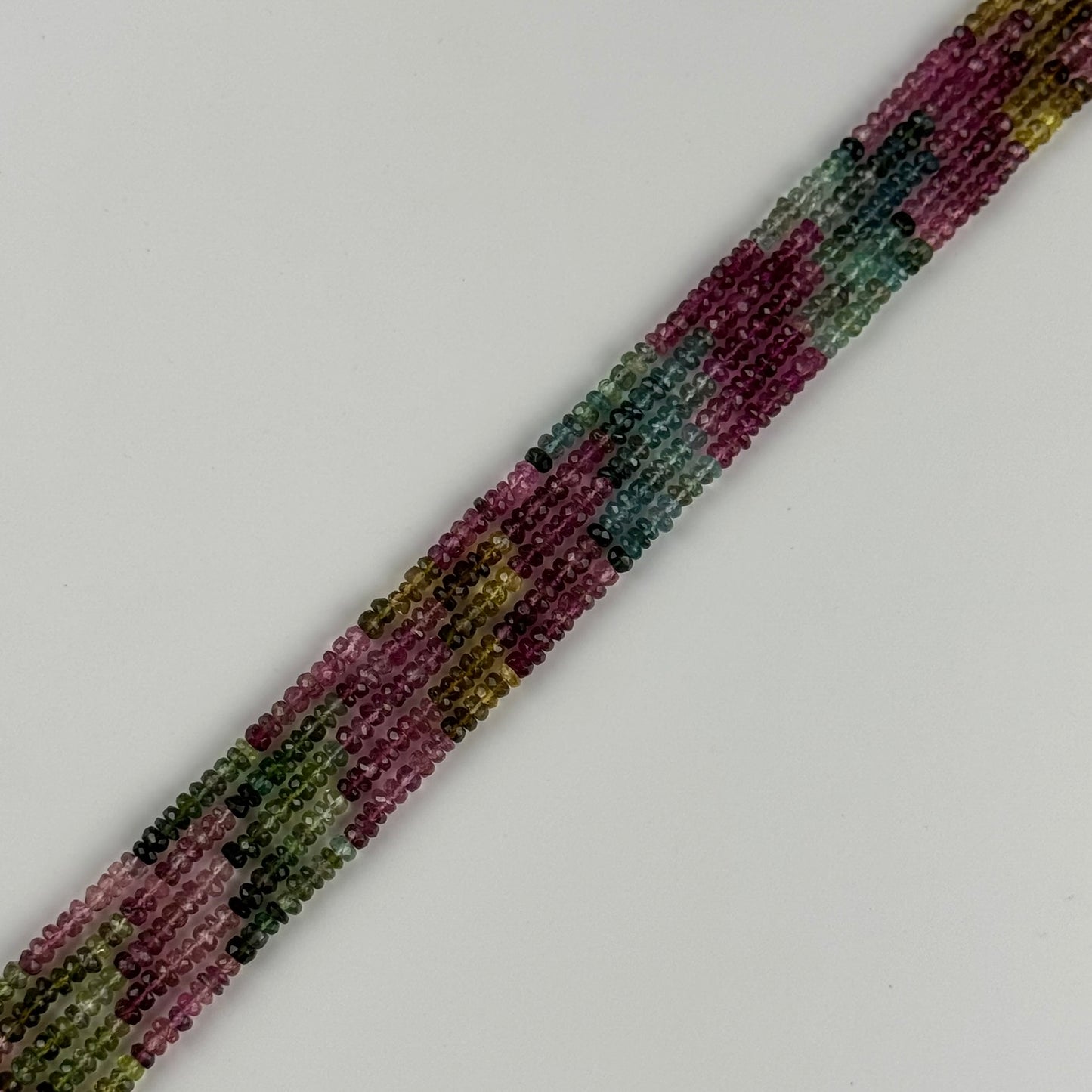 High Quality Faceted Tourmaline Rondelle Gemstone Beads (AAA Quality)