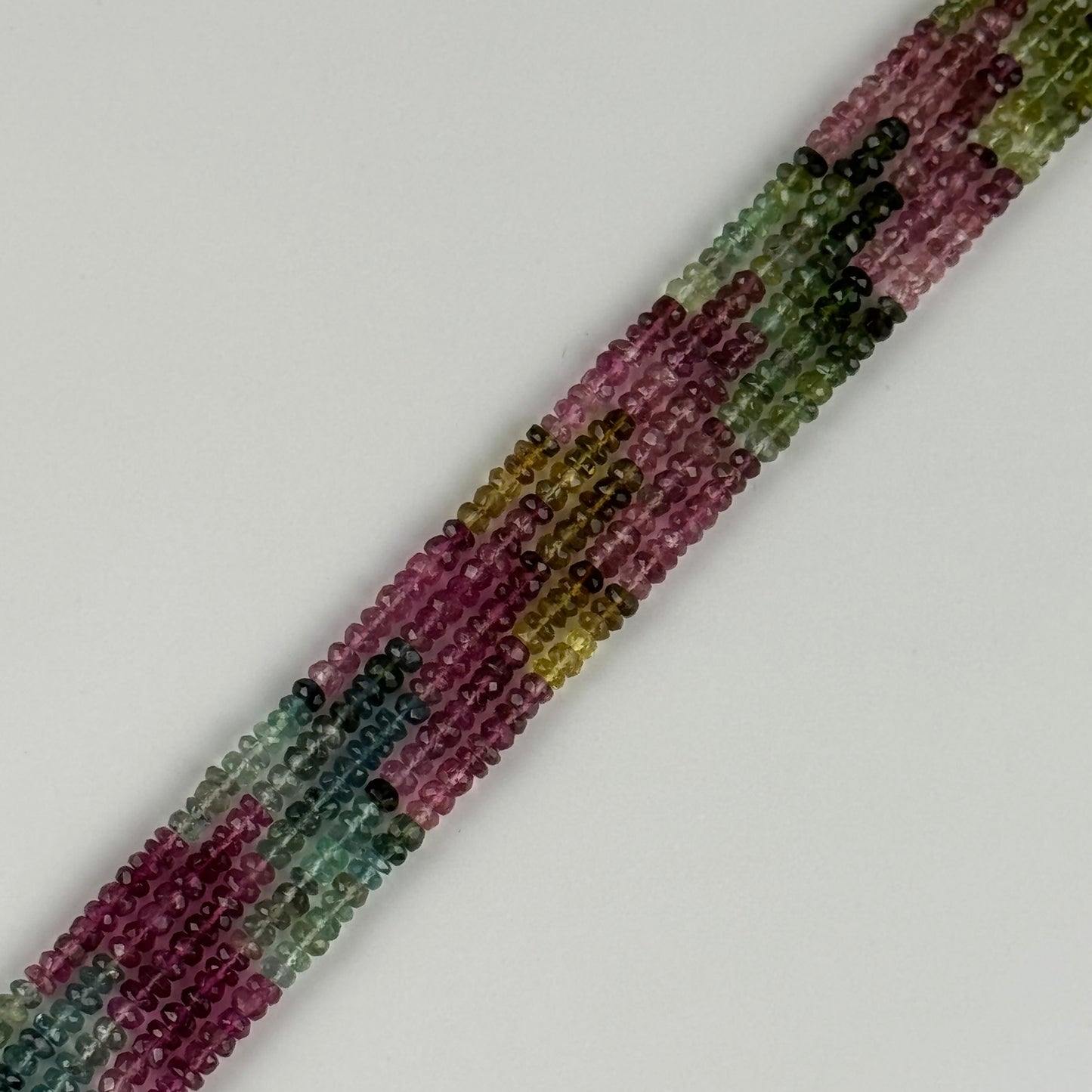 High Quality Faceted Tourmaline Rondelle Gemstone Beads (AAA Quality)