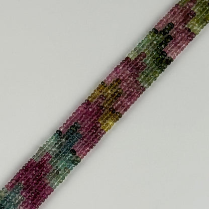 High Quality Faceted Tourmaline Rondelle Gemstone Beads (AAA Quality)