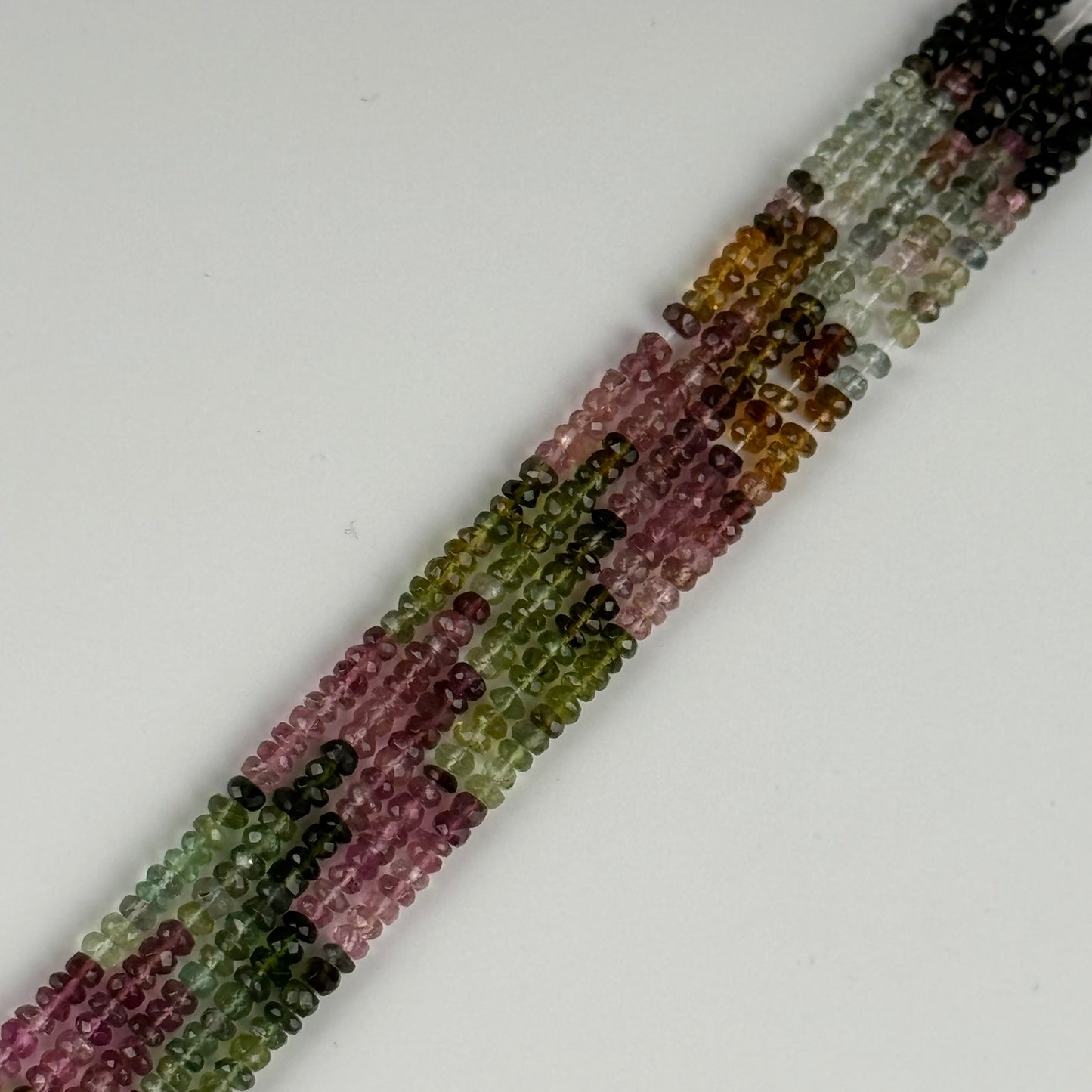 High Quality Faceted Tourmaline Rondelle Gemstone Beads (AAA Quality)