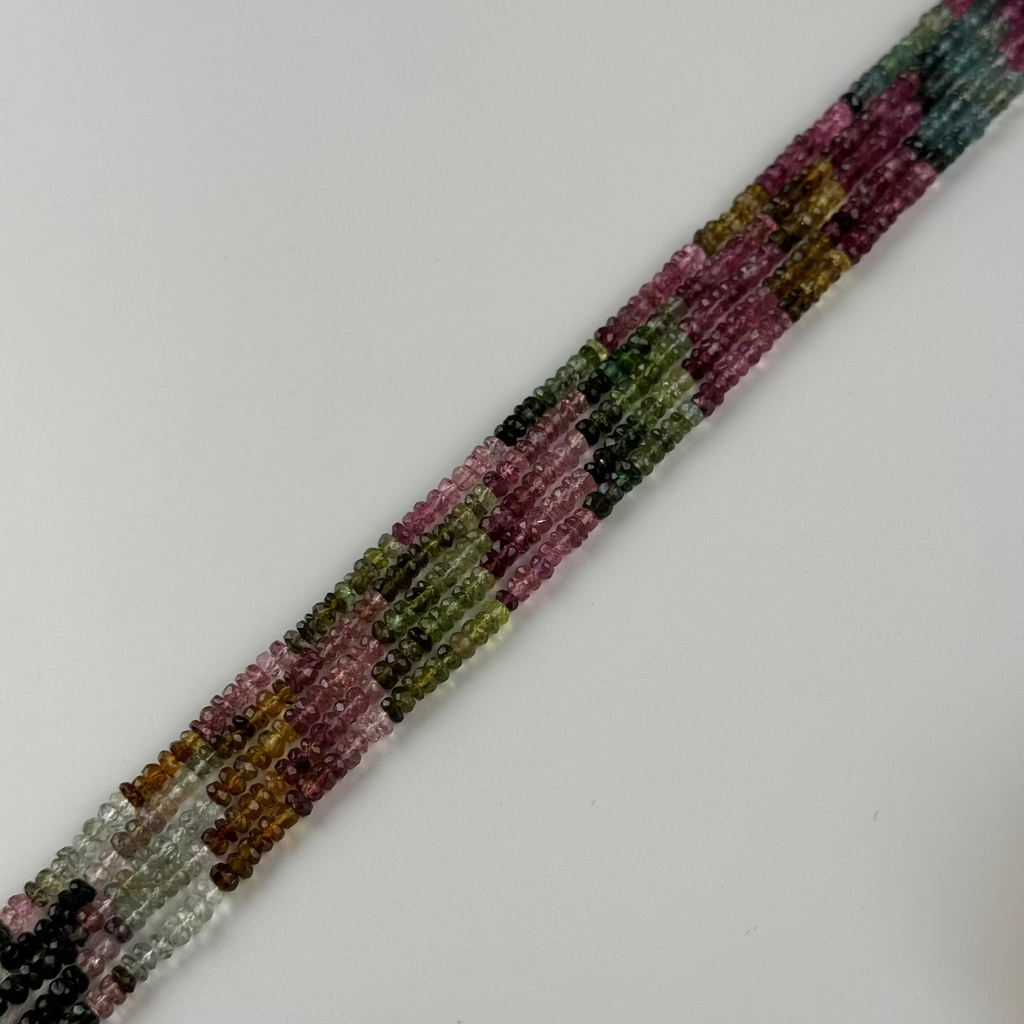 High Quality Faceted Tourmaline Rondelle Gemstone Beads (AAA Quality)