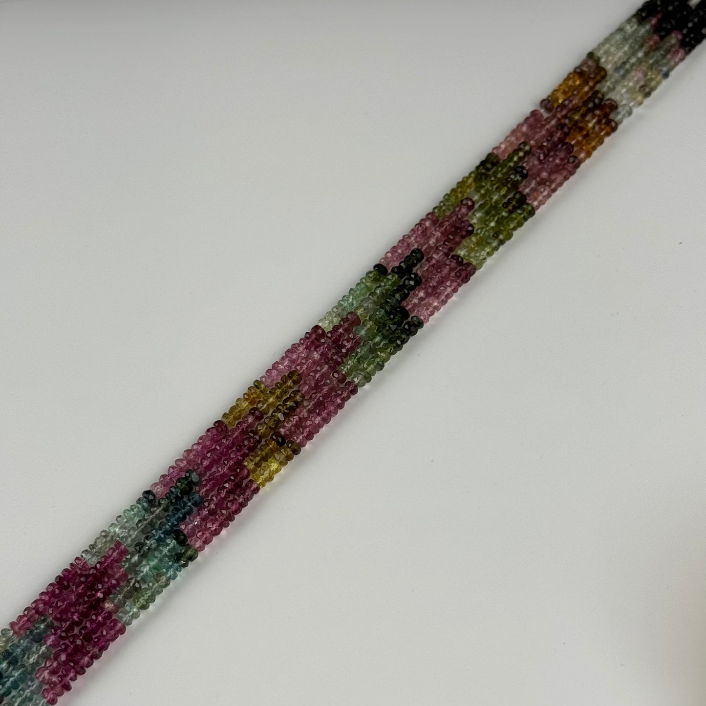 High Quality Faceted Tourmaline Rondelle Gemstone Beads (AAA Quality)