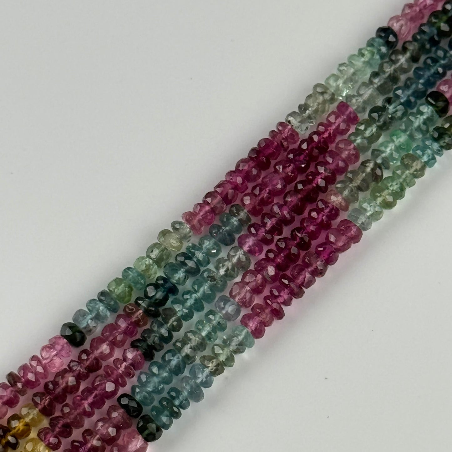 High Quality Faceted Tourmaline Rondelle Gemstone Beads (AAA Quality)