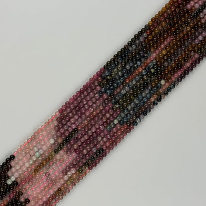 Multicolor Tourmaline Beads - Polished Round Beads
