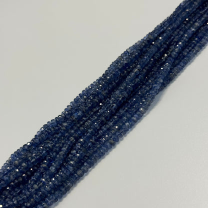 Kyanite Faceted Rondelle Gemstone Beads (AAA Quality)