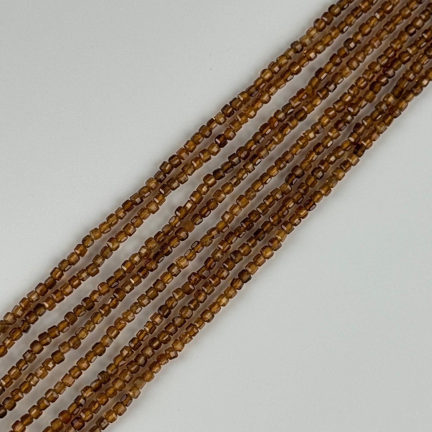 Faceted Citrine Beads - Square Shape