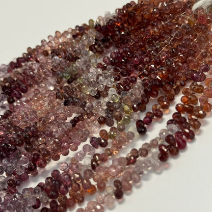 Spinel Faceted Briolette Gemstone Beads (AA Quality)