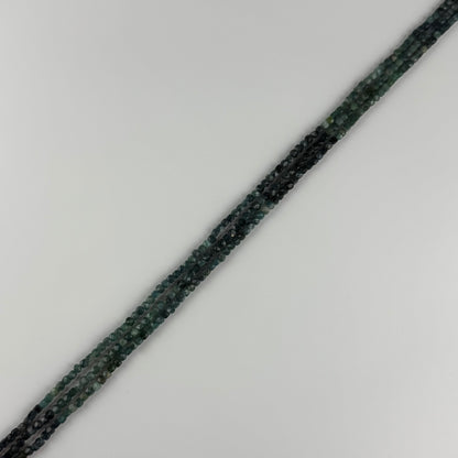Blue Tourmaline Feceted Square Gemstone Beads