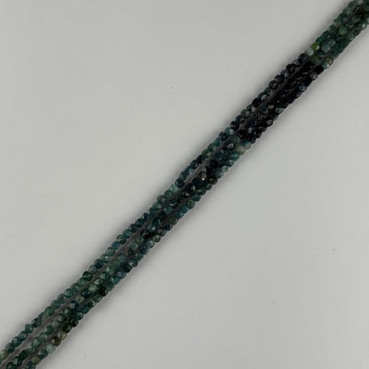 Blue Tourmaline Feceted Square Gemstone Beads