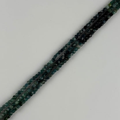 Blue Tourmaline Feceted Square Gemstone Beads