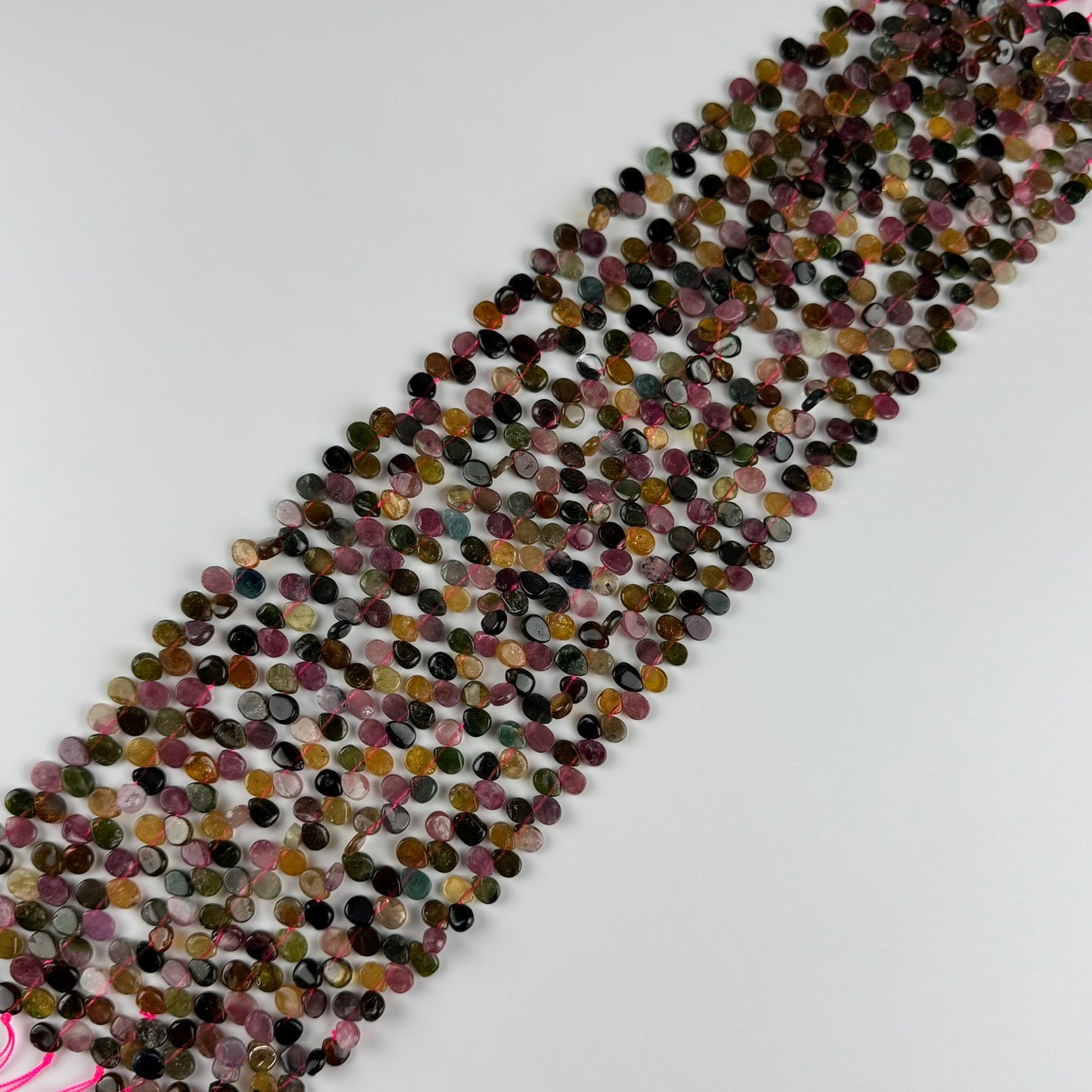 Multicolor Tourmaline Pear Shape Side-Drilled Gemstone Beads