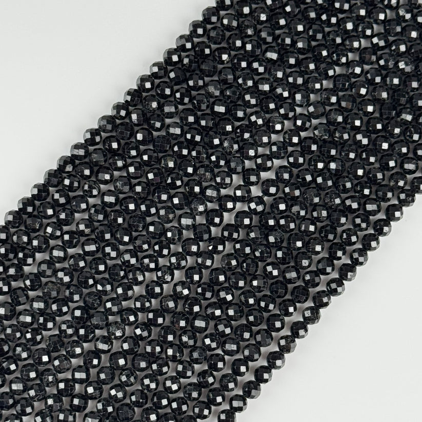 Faceted Round Stone Beads