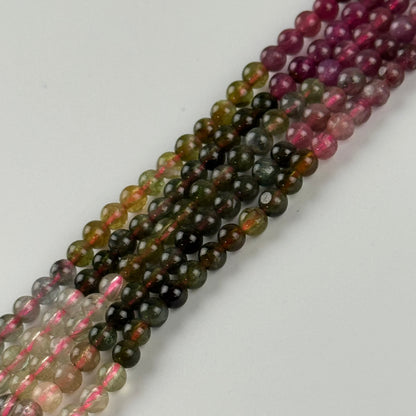 Multicolor Tourmaline Beads - Polished Round Beads
