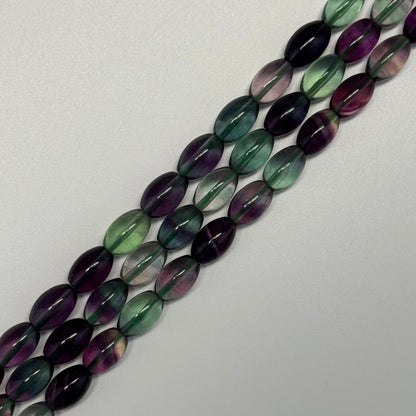 Rainbow Fluorite Polished Barrel Shape Gemstone Beads
