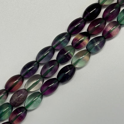 Rainbow Fluorite Polished Barrel Shape Gemstone Beads