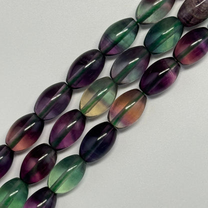 Rainbow Fluorite Polished Barrel Shape Gemstone Beads