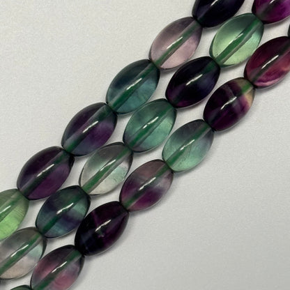 Rainbow Fluorite Polished Barrel Shape Gemstone Beads