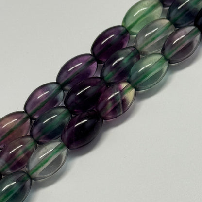 Rainbow Fluorite Polished Barrel Shape Gemstone Beads