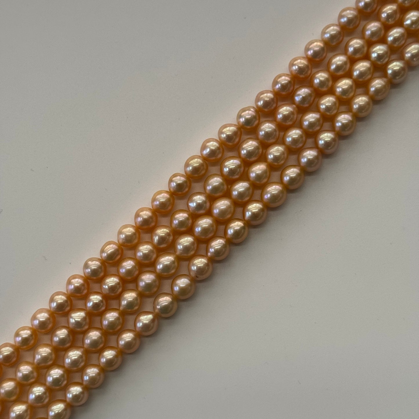 Peach Freshwater Cultured Pearl - Side Drilled - (AA Quality)