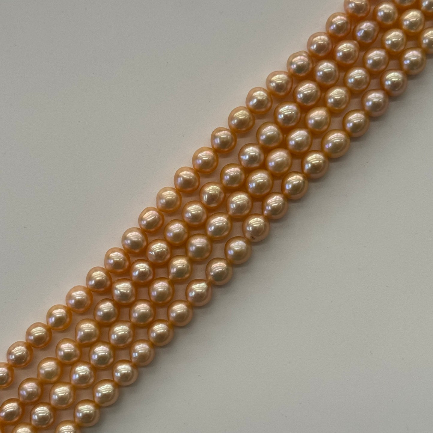Peach Freshwater Cultured Pearl - Side Drilled - (AA Quality)