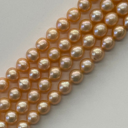 Peach Freshwater Cultured Pearl - Side Drilled - (AA Quality)