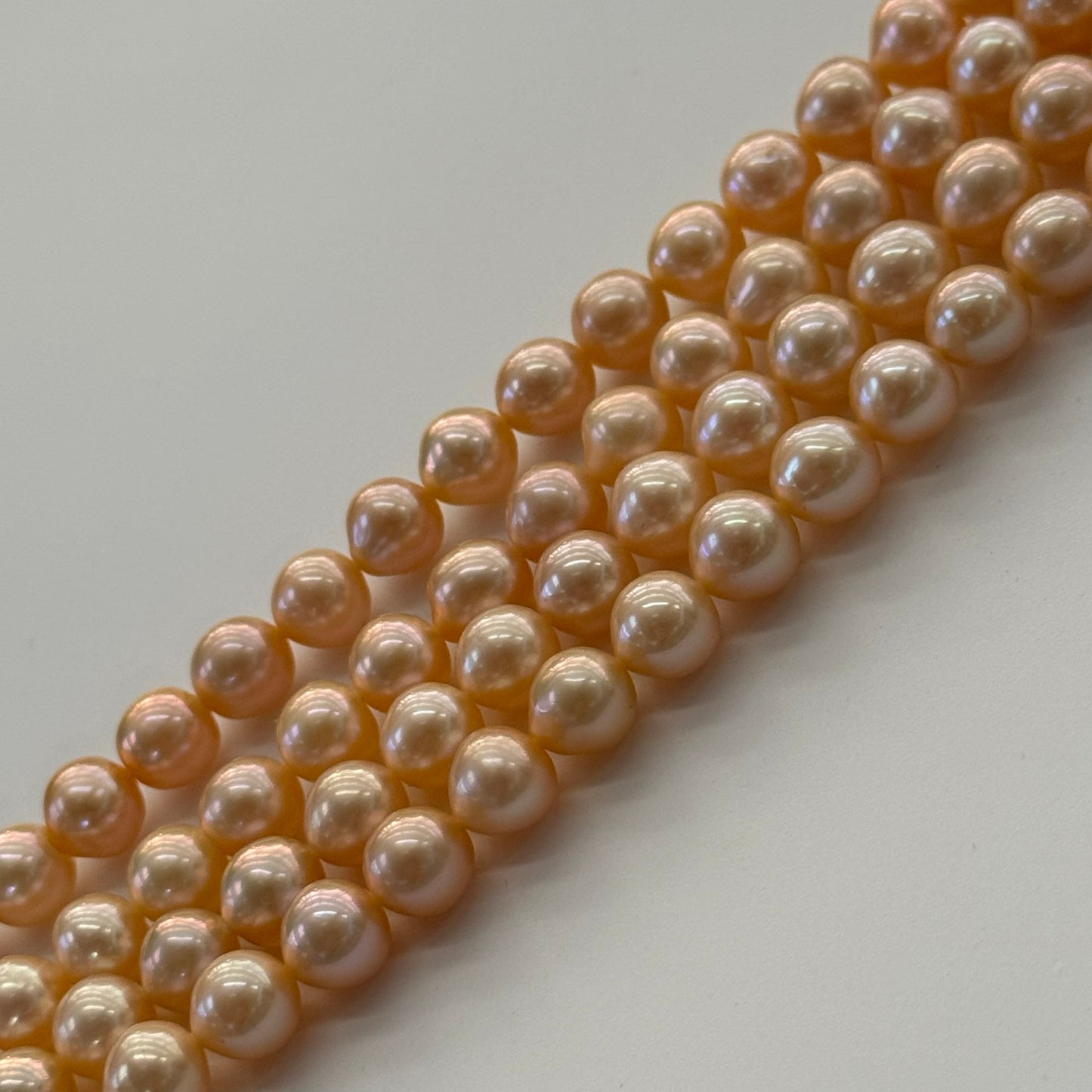 Peach Freshwater Cultured Pearl - Side Drilled - (AA Quality)