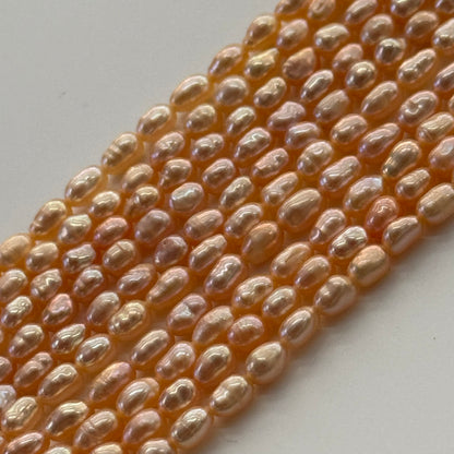 Peach Freshwater Cultured Pearl - Side Drilled - (AA Quality)