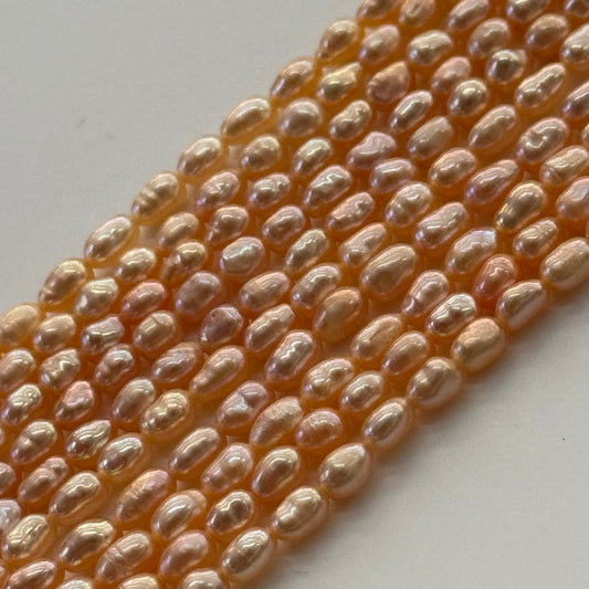 Peach Freshwater Cultured Pearl - Side Drilled - (AA Quality)