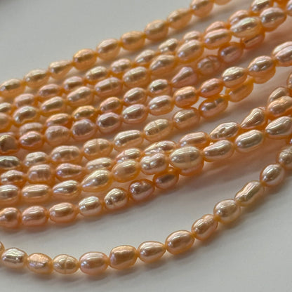 Peach Freshwater Cultured Pearl - Side Drilled - (AA Quality)