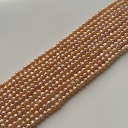 Peach Freshwater Cultured Pearl - Side Drilled - (AA Quality)