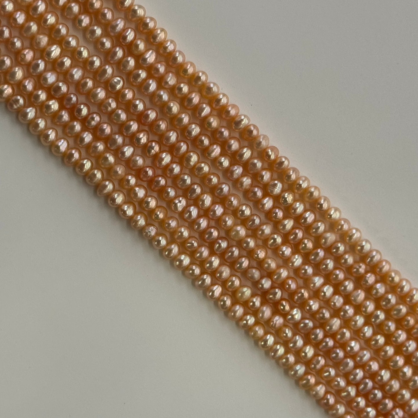 Peach Freshwater Cultured Pearl - Side Drilled - (AA Quality)