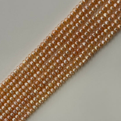 Peach Freshwater Cultured Pearl - Side Drilled - (AA Quality)