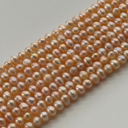 Peach Freshwater Cultured Pearl - Side Drilled - (AA Quality)