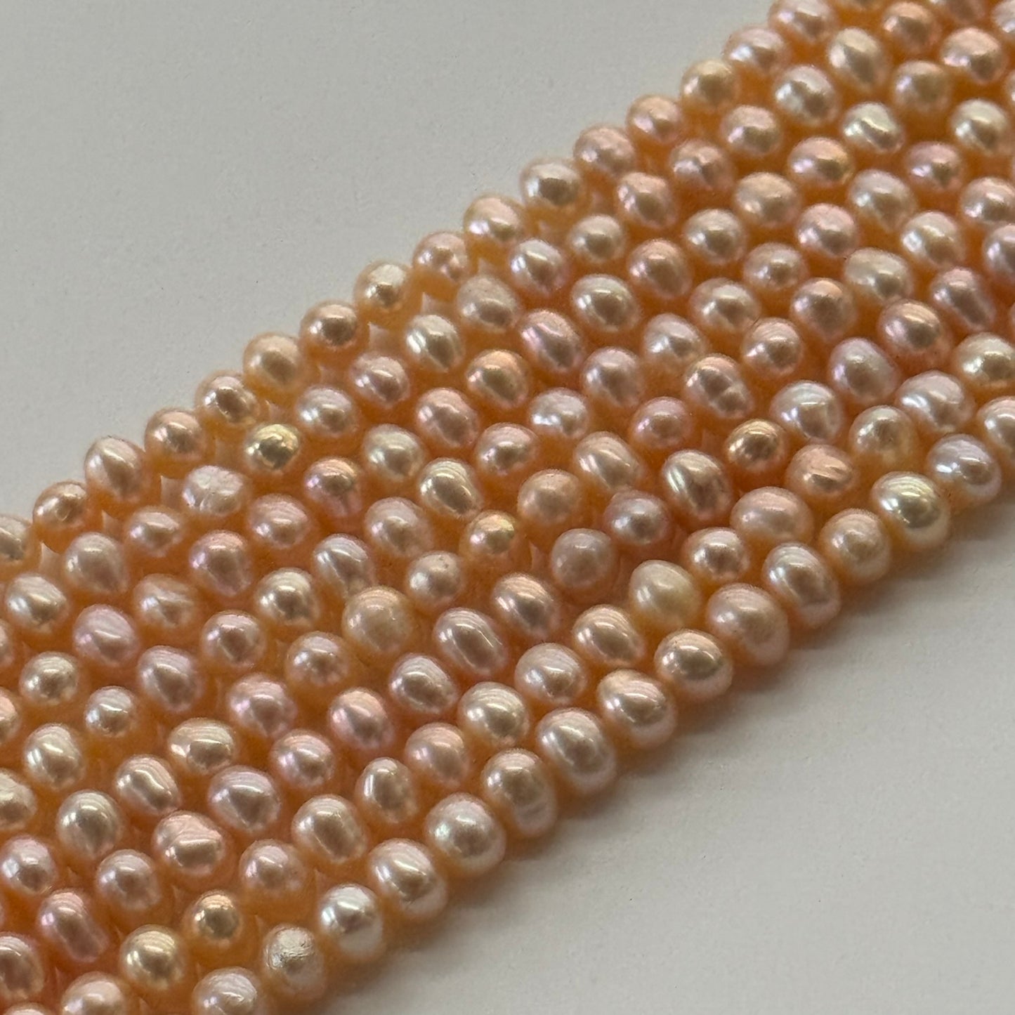 Peach Freshwater Cultured Pearl - Side Drilled - (AA Quality)